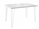 Стол для кафе Крис 120х75 ЛДСП белый\опоры белые