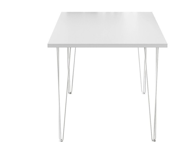 Стол для кафе Крис 120х75 ЛДСП белый\опоры белые