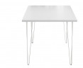 Стол для кафе Крис 120х75 ЛДСП белый\опоры белые