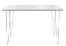 Стол для кафе Крис 120х75 ЛДСП белый\опоры белые