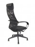 Офисное кресло руководителя KR 67 (CH-607) эко черн\сетка черн ТГ