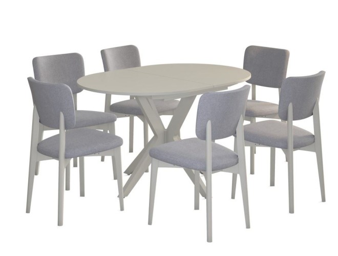 Стол "Астерия" (Эмаль 11 /шпон Бук) 1300(1750)*900