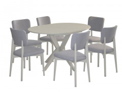 Стол "Астерия" (Эмаль 11 /шпон Бук) 1300(1750)*900