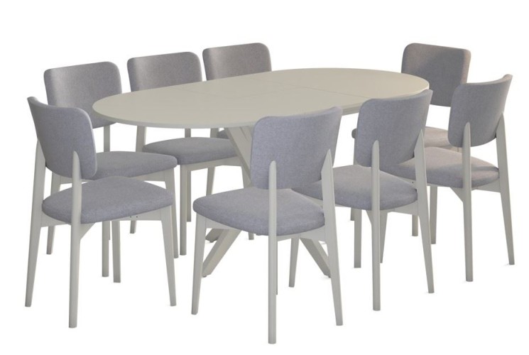 Стол "Астерия" (Эмаль 11 /шпон Бук) 1300(1750)*900