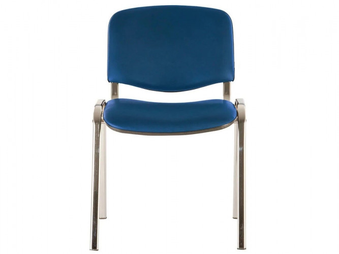Стул для посетителей ИЗО хром кожзам V15 синий
