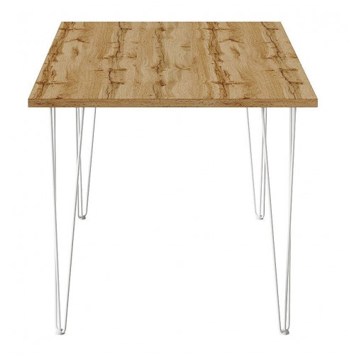 Стол для кафе Крис 120х75 ЛДСП дуб\опоры белые