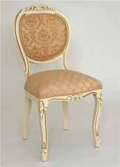 Стул "Орион-2" п/м (Слоновая кость, матовый / Андрис 160/беж) патина золото