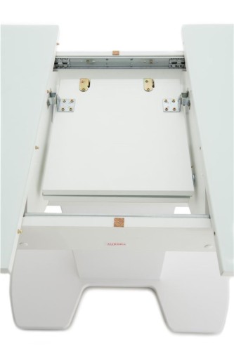 Стол "Корсика 110 " (110/141,5 х 70/стекло MATTE белое/пленка Белая мат./ЛДСП Белый)