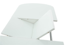 Стол "Корсика 110 " (110/141,5 х 70/стекло MATTE белое/пленка Белая мат./ЛДСП Белый)