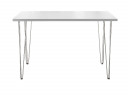 Стол для кафе Крис 120х75 ЛДСП белый\опоры хром
