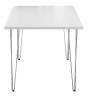 Стол для кафе Крис 120х75 ЛДСП белый\опоры хром