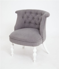 Кресло Бархат (эмаль белая / RS15 - серый)