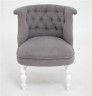 Кресло Бархат (эмаль белая / RS15 - серый)
