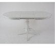 Стол обеденный овальный "Капелла" (Белый / патина серебро/шпон дуб) Тип 2 RB