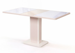 Обеденный стол Гранд Г-18К с белым стеклом ДК