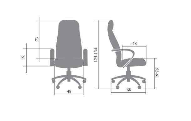 Кресло руководителя Атлант нат кожа крем/дерево, ТГ подл ромб ИМ
