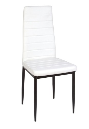 Стул С-105 PIXEL (WHITE PU) ноги чёрные