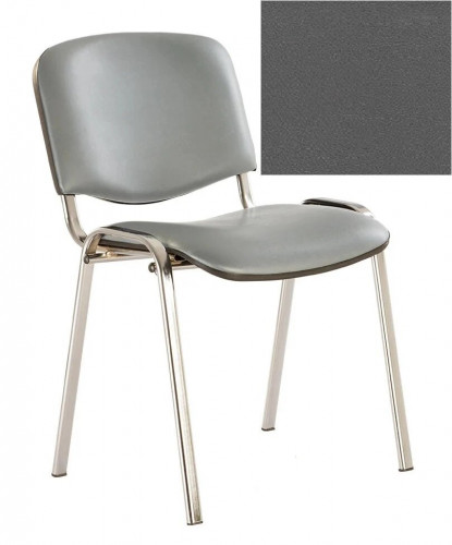 Стул для посетителей ИЗО хром кожзам V2 т. серый