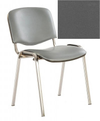 Стул для посетителей ИЗО хром кожзам V2 т. серый