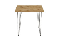 Стол для кафе Крис 750х750 ЛДСП дуб\опоры хром