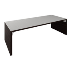 Стол руководителя со стеклянной столешницей 230*100*73, шпон+стекло