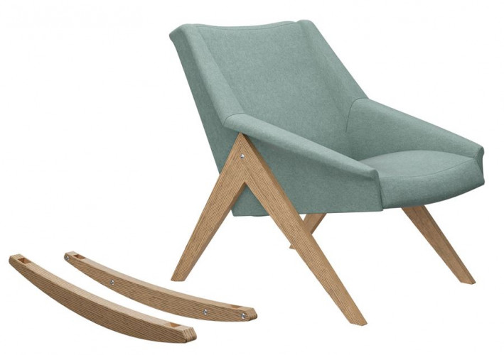 Кресло-качалка "Амбер-Т" (Дуб, ткань Soro 34)