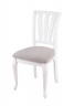 Стул с жесткой спинкой "Кабриоль" (ткань: Вивальди 06/дерево:Тон 9 Эмаль белая)