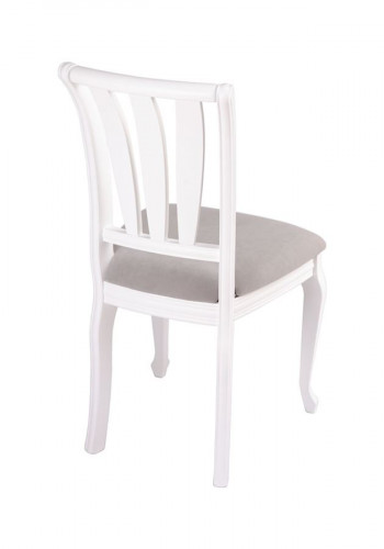 Стул с жесткой спинкой "Кабриоль" (ткань: Вивальди 06/дерево:Тон 9 Эмаль белая)