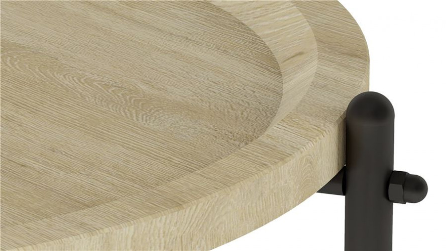 Стол журнальный Кнуд (Дуб санремо/Чёрный)