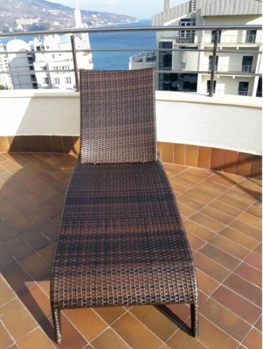 Шезлонг-лежак из иск ротанга Monaco (Монако) темно-коричневый BF