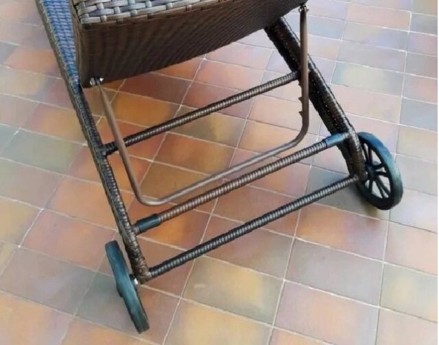 Шезлонг-лежак из иск ротанга Monaco (Монако) темно-коричневый BF