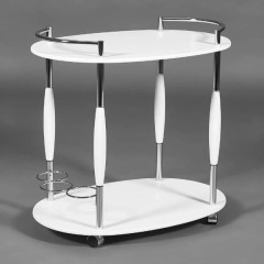 Сервировочный столик на колесиках SC-5037-W белый TCH