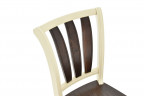 Стул жесткий "Кабриоль" (Тон 10 Слоновая кость/ Тон 7 Орех темный)