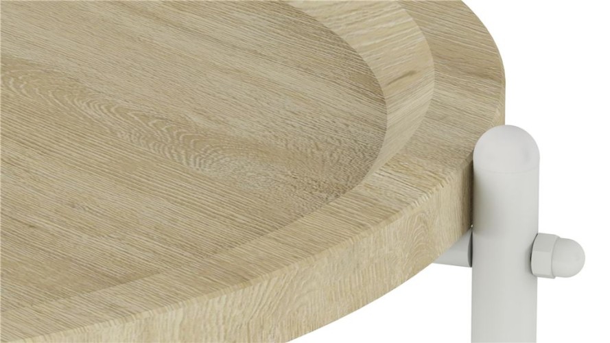 Стол журнальный Кнуд (Дуб санремо/Белый)