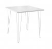 Стол для кафе Крис 750х750 ЛДСП белый\опоры белые