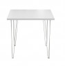 Стол для кафе Крис 750х750 ЛДСП белый\опоры белые