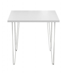 Стол для кафе Крис 750х750 ЛДСП белый\опоры белые
