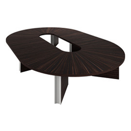 Стол для переговоров полукруглый 460*300*73, шпон