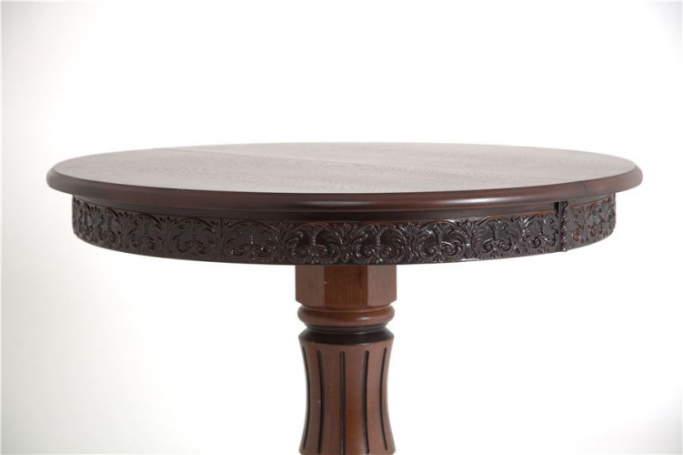 Стол "Милорд" (90х120 + юбка) т.орех+патина черный