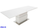 Стол-трансформер Slide GL (Белый глянец)