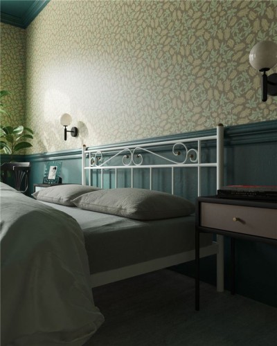 Кровать "Франческа" без изножья (160х200/ноги металл/цвет Белый)