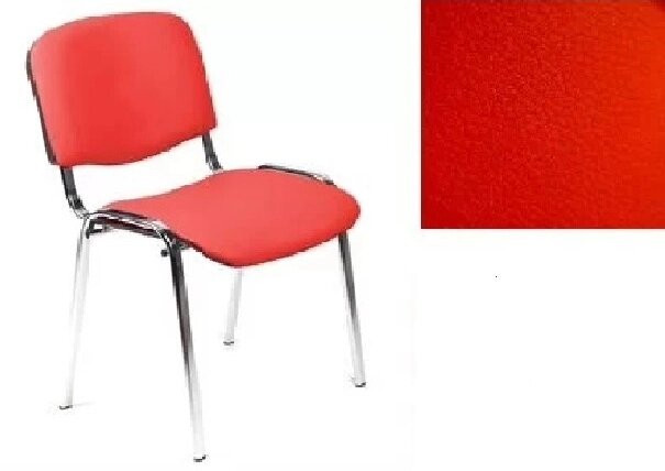 Стул для посетителей ИЗО хром кожзам V27 красный