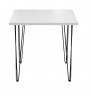 Стол для кафе Крис 750х750 ЛДСП белый\опоры черные