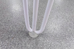 Стол для кафе Крис 750х750 ЛДСП белый\опоры черные