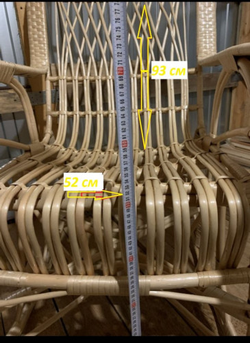 Кресло качалка из лозы Дубрава без подушки