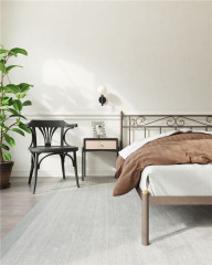 Кровать "Франческа" без изножья (160х200/ноги металл/цвет Коричневый бархат)