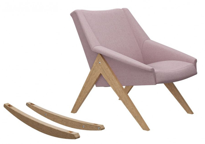 Кресло-качалка "Амбер-Т" (Дуб, ткань Soro 61)