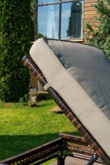 Шезлонг-лежак из иск ротанга Корсика темно-коричневый BF