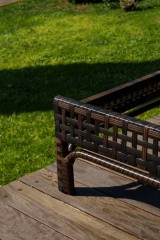Шезлонг-лежак из иск ротанга Корсика темно-коричневый BF