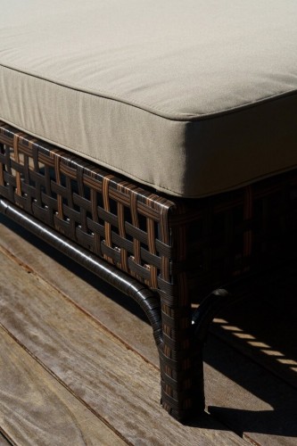 Шезлонг-лежак из иск ротанга Корсика темно-коричневый BF